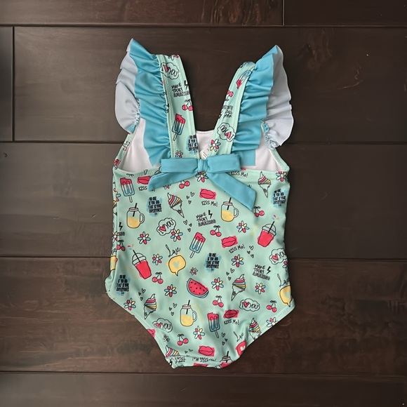 Sol Swim Ruffle Popsicle Fruits Happy Bathing Suit 2T - Picture 4 of 4